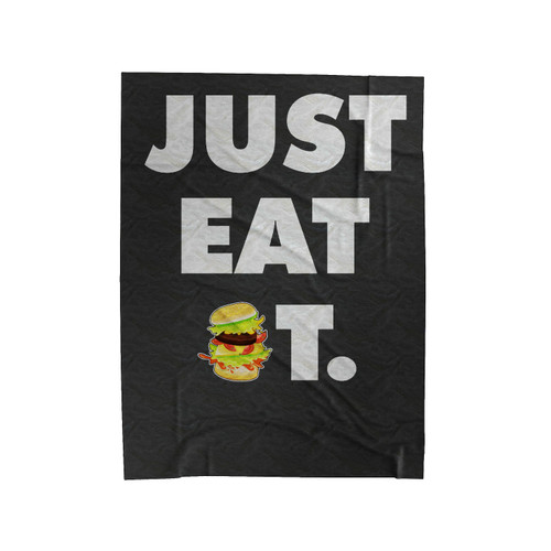 Just Eat It Burger Velveteen Blanket