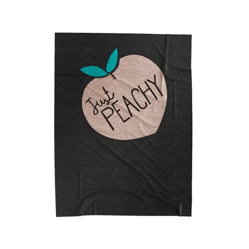 Just Peachy Peach Cute Fruity Velveteen Blanket