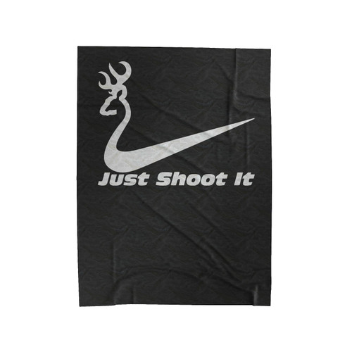 Just Shoot It Funny Nike Hunting Velveteen Blanket