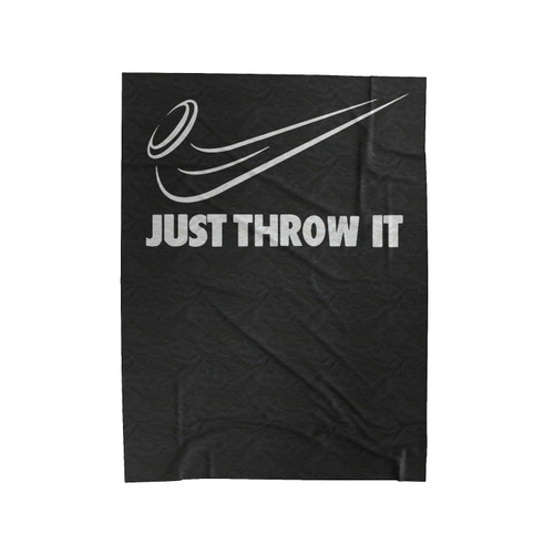Just Throw It Disc Golf Velveteen Blanket