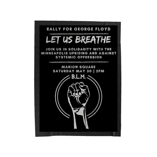 Justice For George Floyd Rally At Marion Square Velveteen Blanket