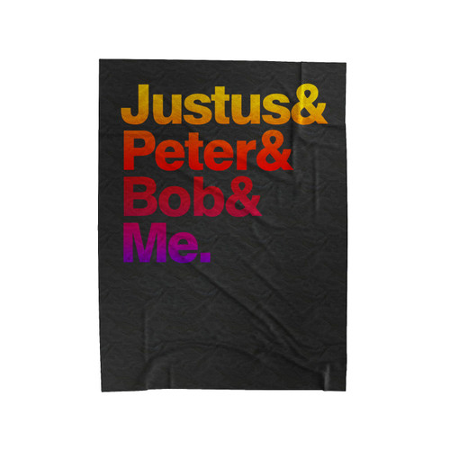 Justus And Peter And Bob And Me Velveteen Blanket