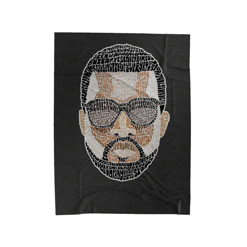 Kanye West Lyrical Calligram Velveteen Blanket
