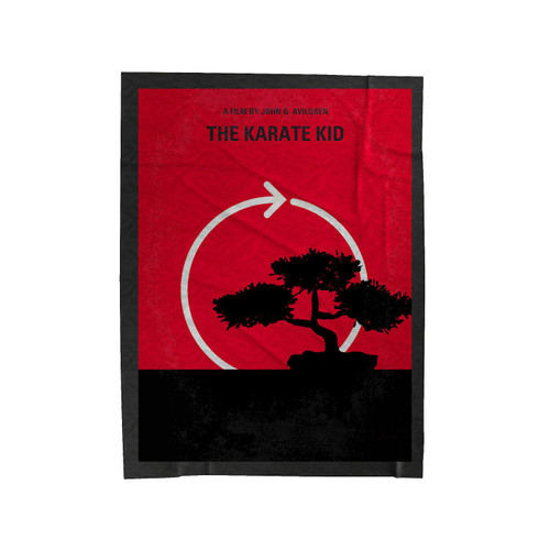 Karate Kid Minimal Movie Velveteen Blanket