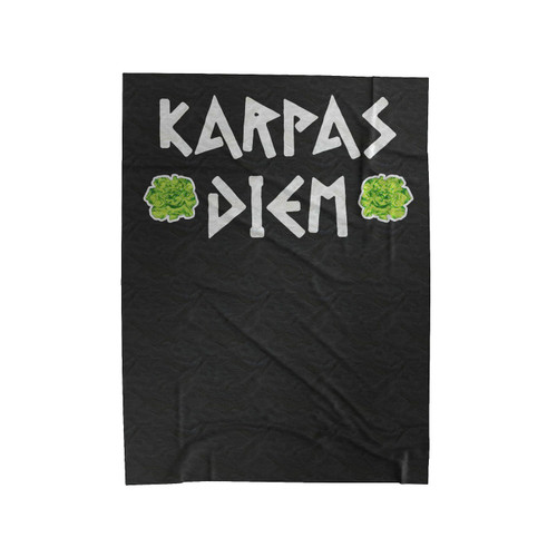 Karpas Diem Jewish Holiday Velveteen Blanket