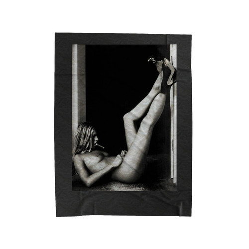 Kate Moss Sexy Smoke Velveteen Blanket