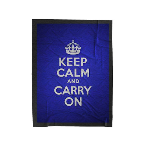 Keep Calm And Carry On Velveteen Blanket