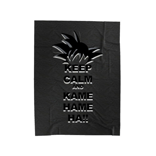 Keep Calm And Kame Hame Ha Quote Velveteen Blanket