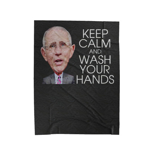 Keep Calm And Wash You Hands Velveteen Blanket