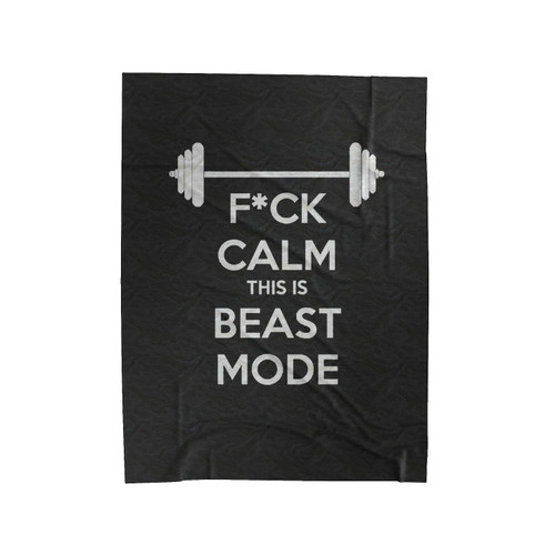 Keep Calm Fitness Quotes Velveteen Blanket