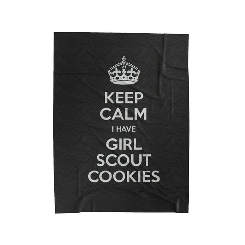 Keep Calm Girl Scout Velveteen Blanket