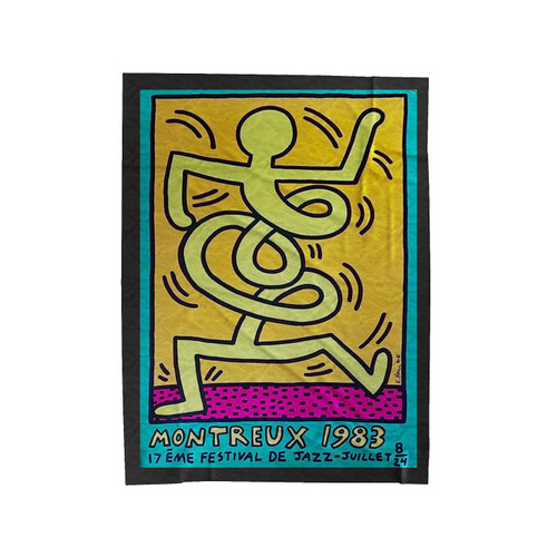 Keith Haring - Montreux Jazz Festival - 1983 Velveteen Blanket