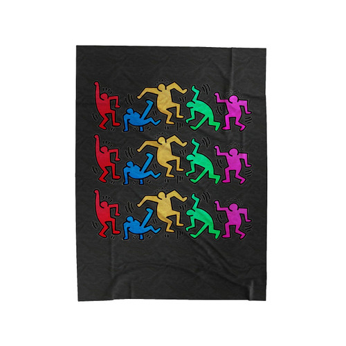 Keith Haring Dance Velveteen Blanket