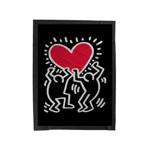 Keith Haring Love Velveteen Blanket