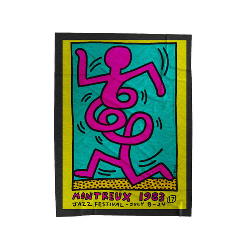 Keith Haring Montreux Jazz Festival 1983 Velveteen Blanket
