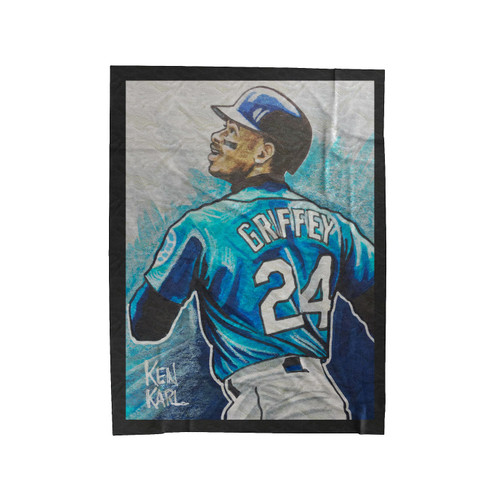 Ken Griffey 24 Velveteen Blanket