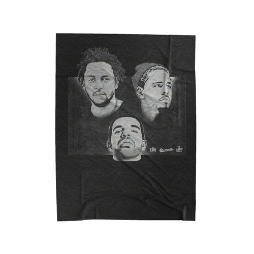 Kendrick Lamar J Cole And Drake Velveteen Blanket