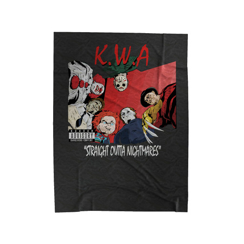 Killers With Attitude Straight Outta Nightmares Velveteen Blanket