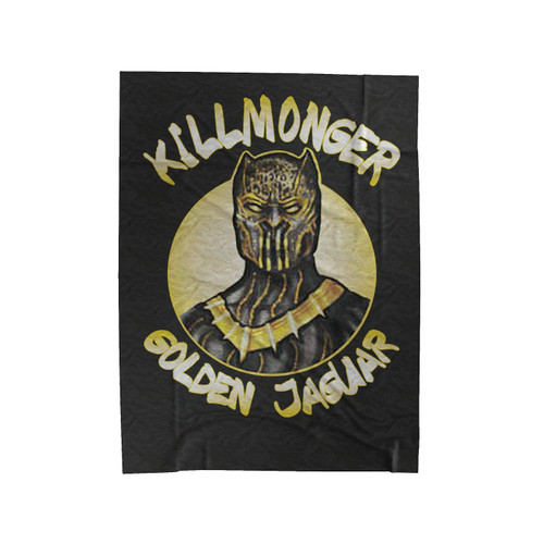 Killmonger Aka Golden Jaguar Velveteen Blanket