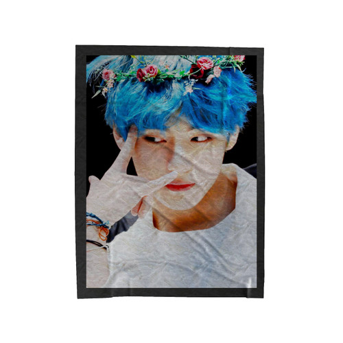 Kim Taehyung V Boy With Luv Velveteen Blanket
