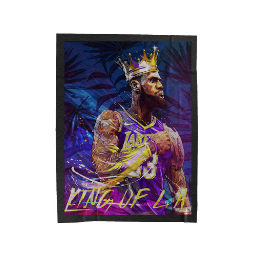 King Of Lebron James Velveteen Blanket