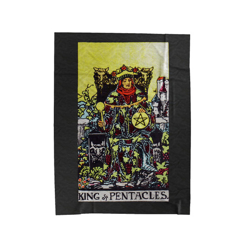 King Of Pentacles Tarot Card Velveteen Blanket