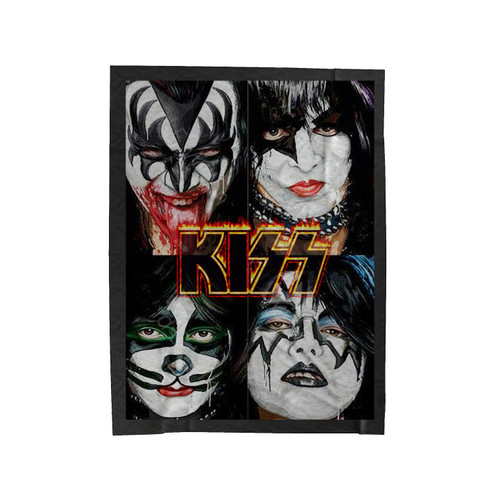 Kiss Rock Music Velveteen Blanket