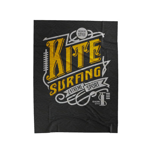 Kitesurfing Retro Velveteen Blanket