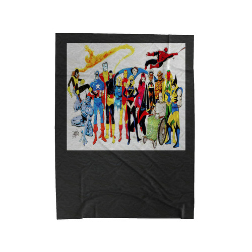 Kitty Pryde Human Torch Captain America Velveteen Blanket