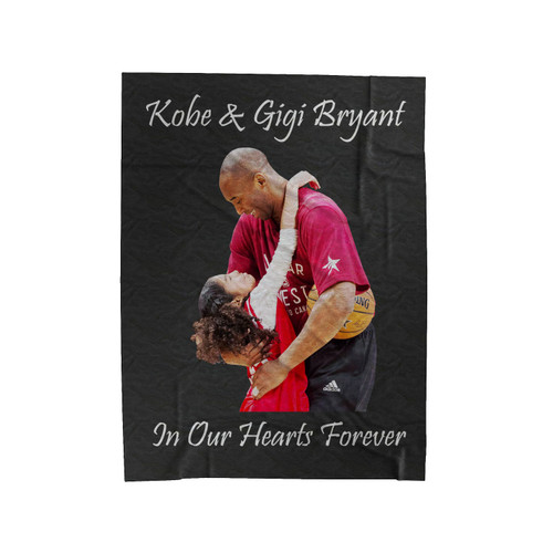 Kobe & Gigi Bryant In Our Hearts Forever Velveteen Blanket