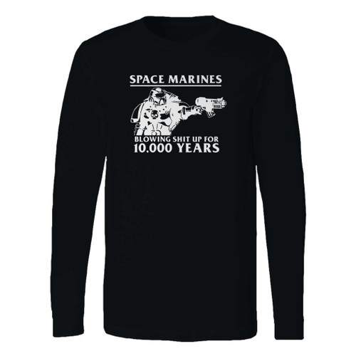 This classic fit space marines blowing shit up long sleeve shirt is casually elegant and very comfortable. With fine quality print to make one stand out, it's a perfect fit for every occasion.
