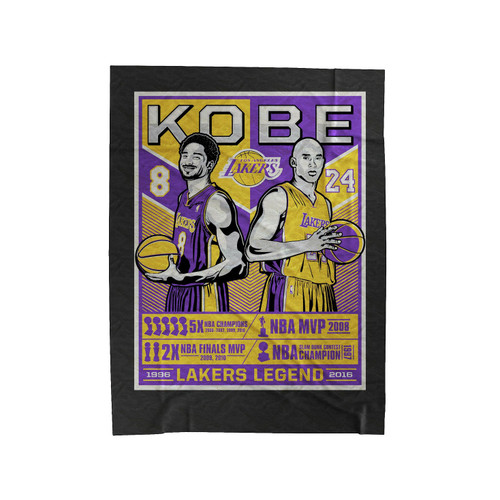 Kobe Bryant 8 Vs 24 Velveteen Blanket
