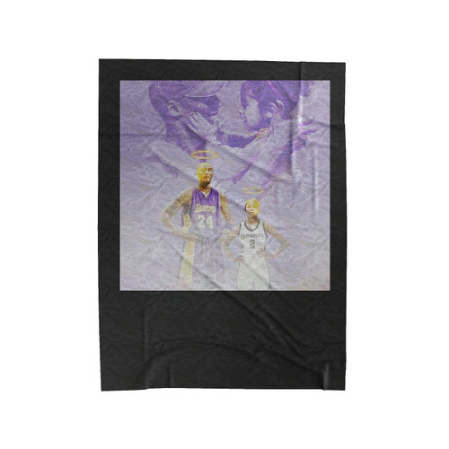 Kobe Bryant And Gigi Black Mamba Out Velveteen Blanket