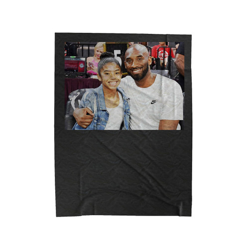 Kobe Bryant And Gigi Bryant Velveteen Blanket