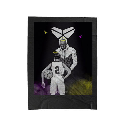 Kobe Bryant And Gigi Rip Legend Velveteen Blanket