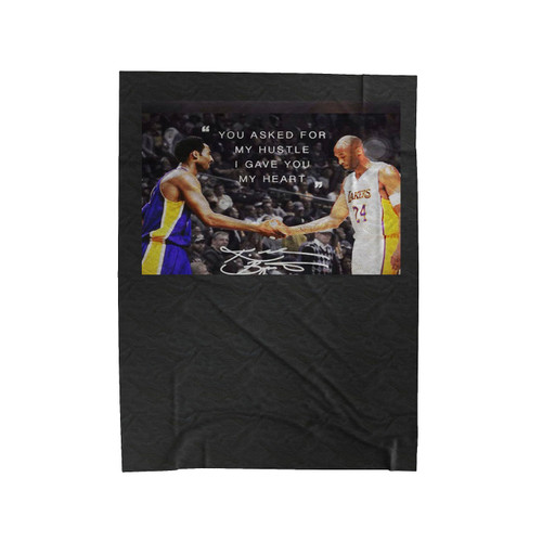 Kobe Bryant And Rival Velveteen Blanket