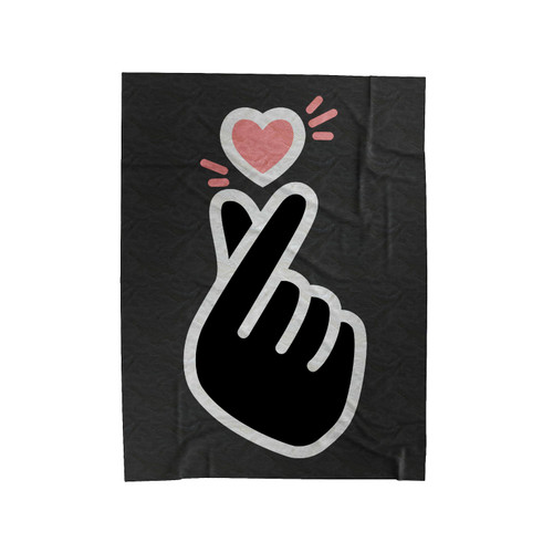 Kpop Finger Heart Logo Velveteen Blanket