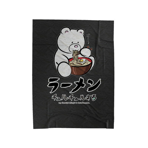 Kumurusu- Kun Slurping Ramen Noodle Velveteen Blanket