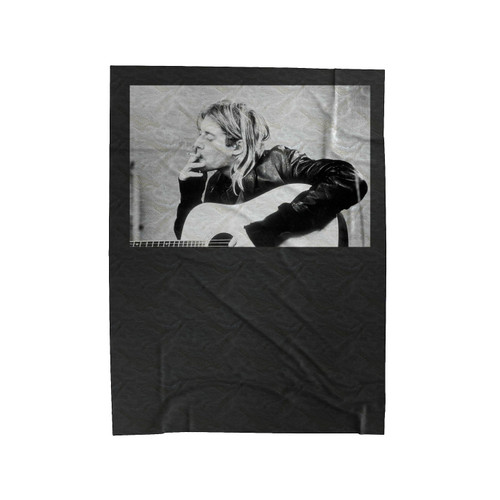 Kurt Donald Cobain Nirvana Kurt 27 Smoking Guitar Velveteen Blanket