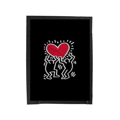 Kybowermanra Keith Haring Love Leisure Velveteen Blanket