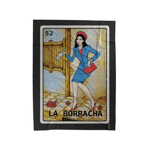 La Borracha Loteria Mexican Bingo Velveteen Blanket