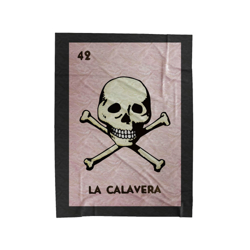 La Calavera Mexican Loteria Bingo Card Velveteen Blanket