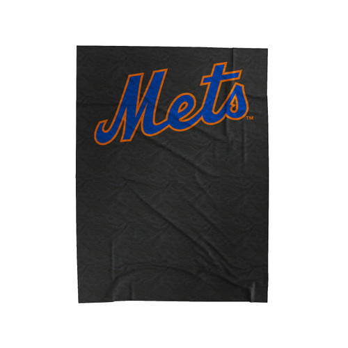La Potencia New York Mets Logo Velveteen Blanket