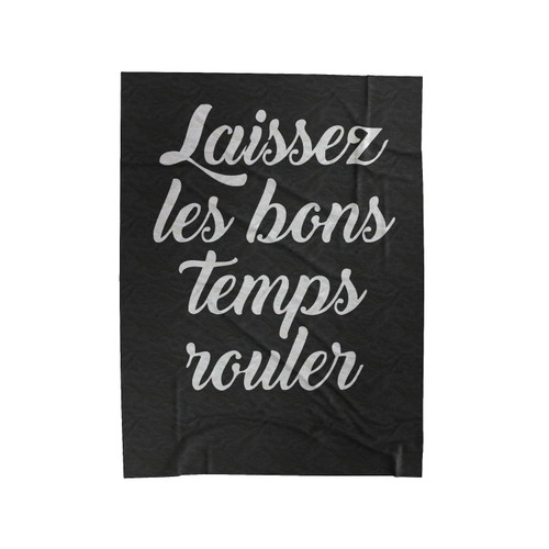 Laissez Les Bons Temps Rouler Mardi Gras Velveteen Blanket