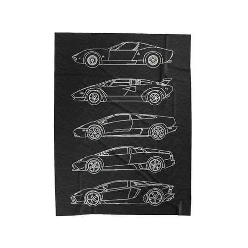 Lamborghini V12 Generations Velveteen Blanket