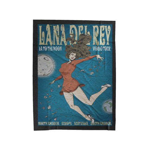 Lana Del Rey Vintage La To The Moon Velveteen Blanket