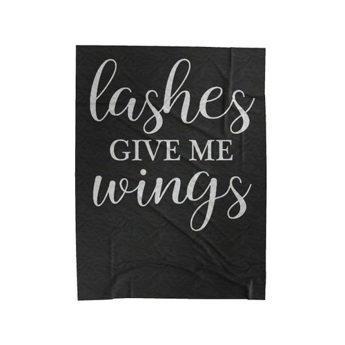 Lashes Give Me Wings Velveteen Blanket