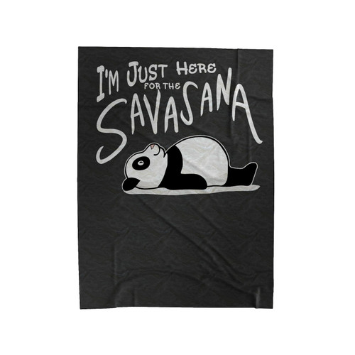 Lazy Yoga Panda Here For The Savasana Velveteen Blanket