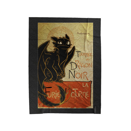 Le Dragon Noir Velveteen Blanket