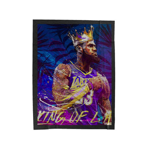 Lebron James Basketball King Of La Velveteen Blanket